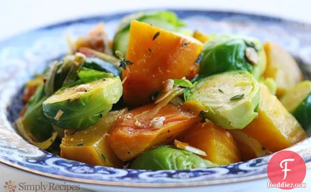 Golden Beets And Brussels Sprouts