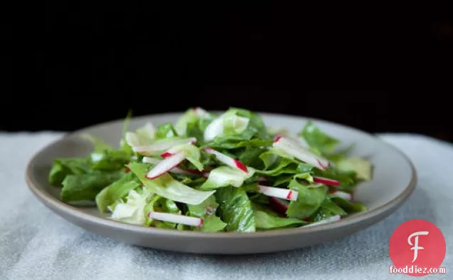 Radish And Escarole Salad With Anchovy Vinaigrette