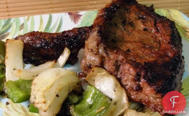 Skewered Steak With Vegetables