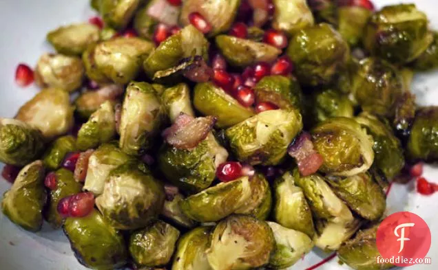 Brussels Sprouts With Bacon & Pomegranate