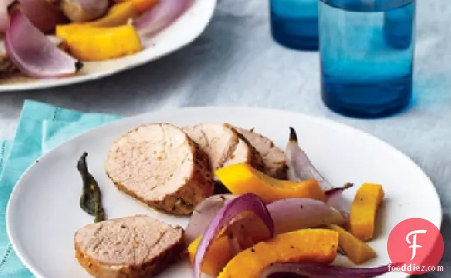 Roast Pork with Squash and Onions