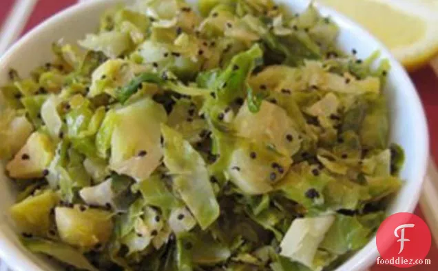 Shredded Brussels Sprouts With Lemon & Poppy Seeds