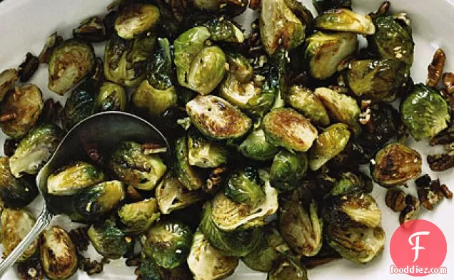 Roasted Brussels Sprouts with Pecans