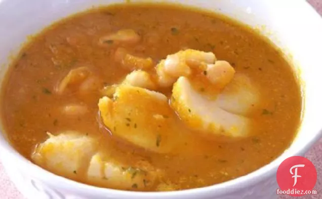 Squash Soup With Scallops