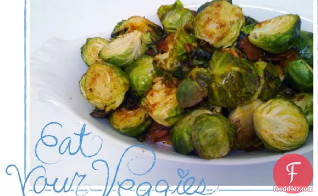 Roasted Brussels Sprouts {with Bacon}