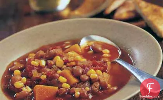 Winter Squash Stew with Pinto Beans and Corn