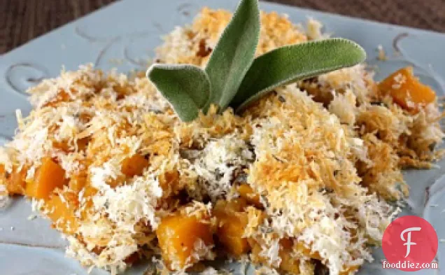 Butternut Squash Gratin with Rosemary Breadcrumbs