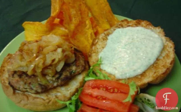 Mesa Burgers With Sage Aioli and Spicy Chips