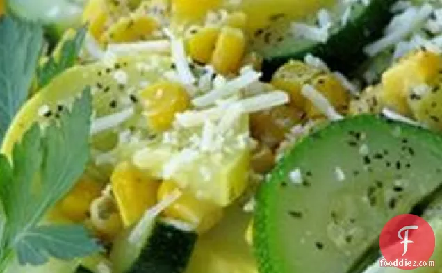 Garlicky Summer Squash and Fresh Corn