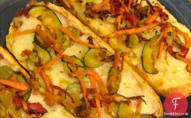 Grilled Veggie French Bread Pizza