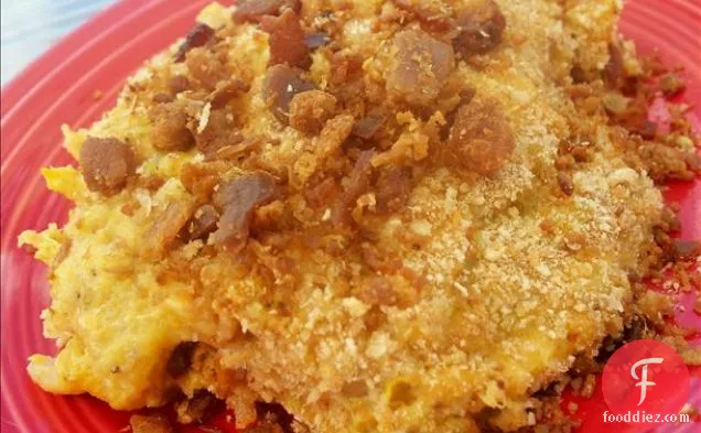 बेकन स्क्वैश पुलाव में सबसे ऊपर है