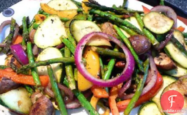 Grilled Vegetables With Green Curry Marinade