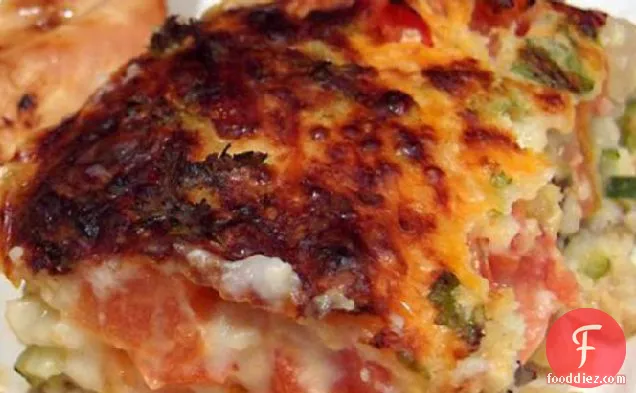 Impossible Zucchini-tomato Cheese Pie