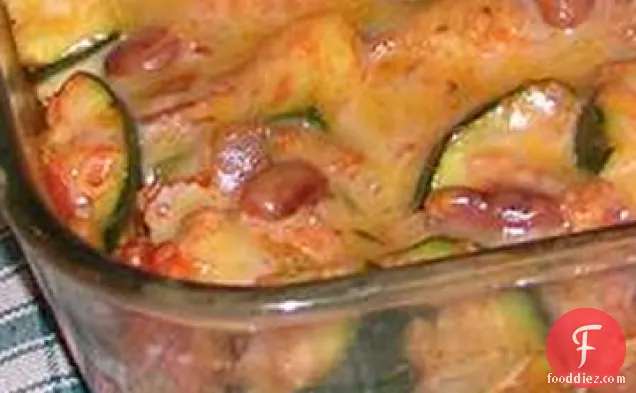 Spicy Mexican Style Zucchini Casserole