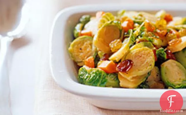 Sauteed Brussels Sprouts With Raisins