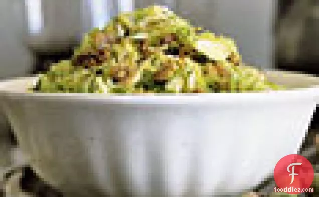 Shredded Brussels Sprouts with Maple Hickory Nuts
