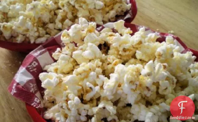 Sweet and Savory Popcorn With Honey and Parmesan Cheese