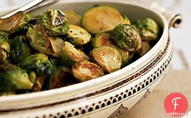 Roasted Brussels Sprouts with Creamy Mustard Sauce