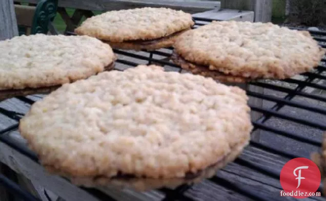 Lacy Oatmeal Sandwich Cookies