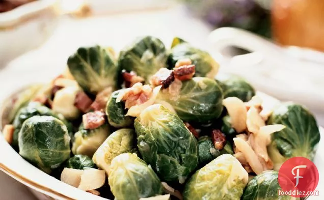 Brussels Sprouts with Onion and Bacon