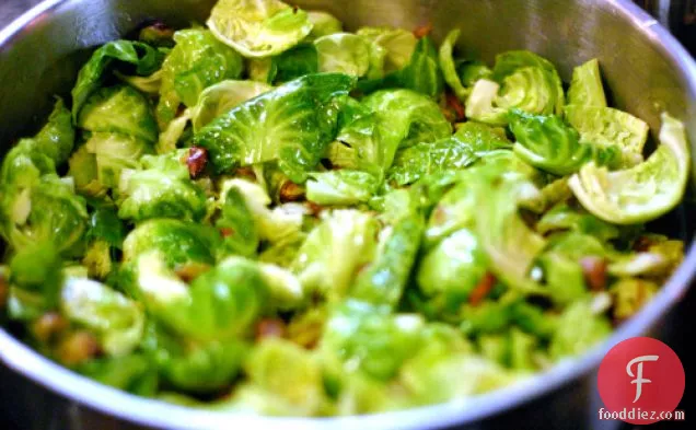 Sauteed Brussels Sprouts With Pistachios And Lemons