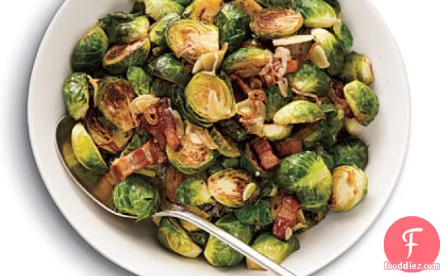 Brussels Sprouts with Bacon, Garlic, and Shallots