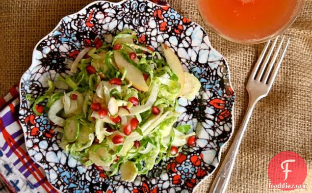 Apple And Pomegranate Brussels Sprout Salad