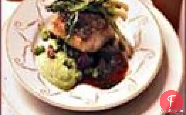 Foshee's Striped Bass with Caramelized Onion Sauce