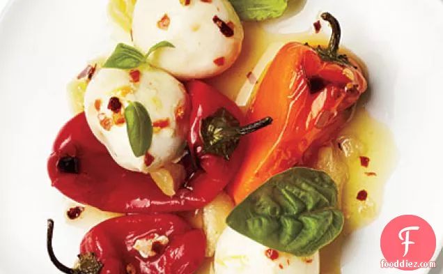 Marinated Peppers and Mozzarella