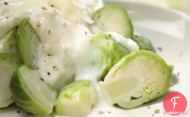 Brussels Sprouts With Sherry-asiago Cream Sauce