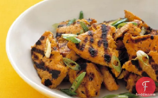 Grilled Sweet Potatoes with Scallions