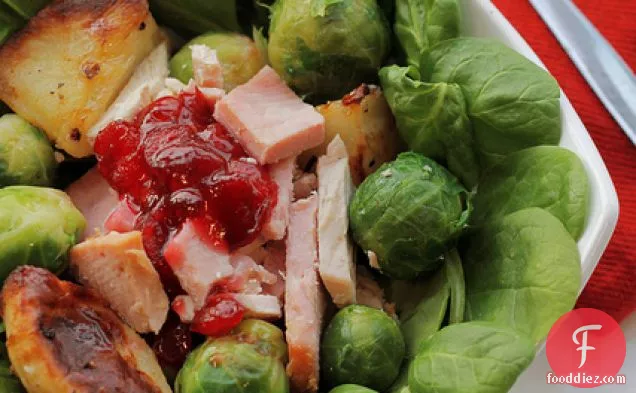 Turkey, Brussel Sprouts And Potatoes