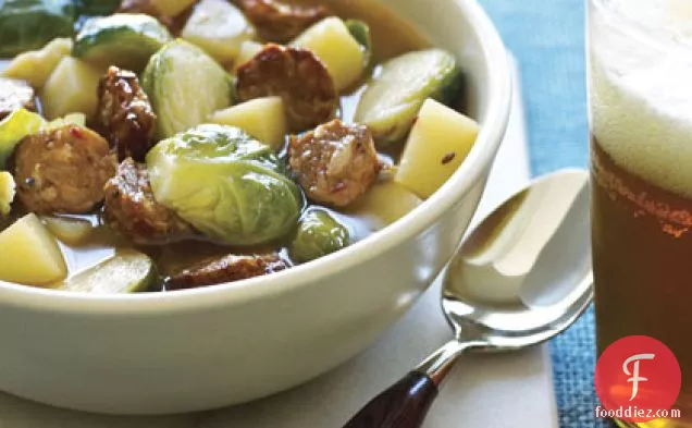 Brussels Sprouts and Sausage Soup