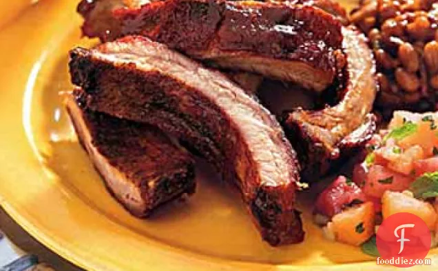 Sweet-and-Smoky Baby Back Ribs with Bourbon Barbecue Sauce