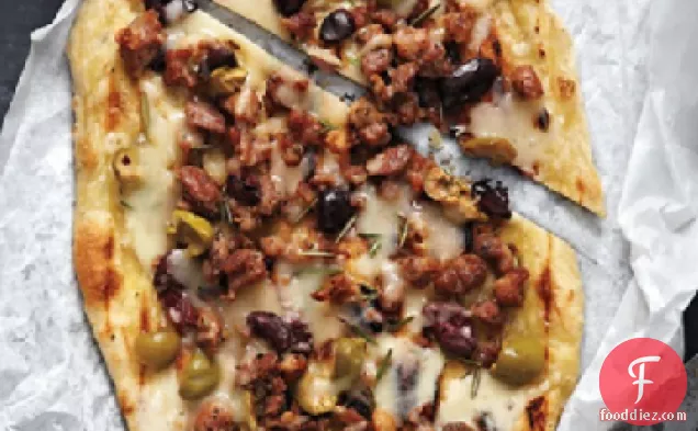 Sausage and Olives Pizza