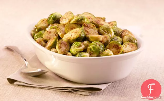 Maple and GREY POUPON-Glazed Brussels Sprouts