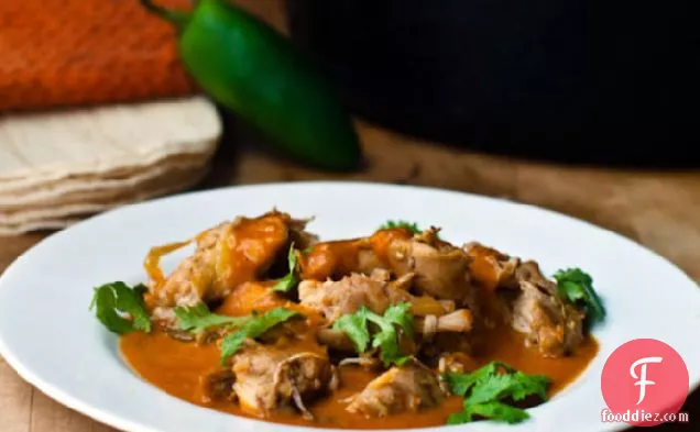 Chicken with Tomatillo and Red Chile Sauce