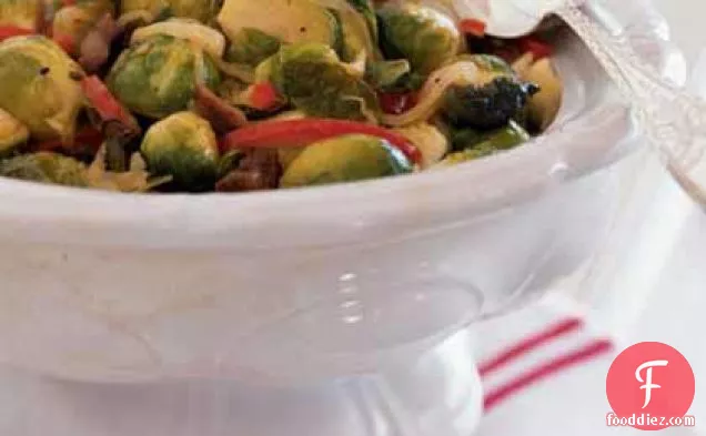 Roasted Brussels Sprouts with Chestnuts