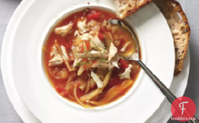 Tomato, Fennel, and Crab Soup