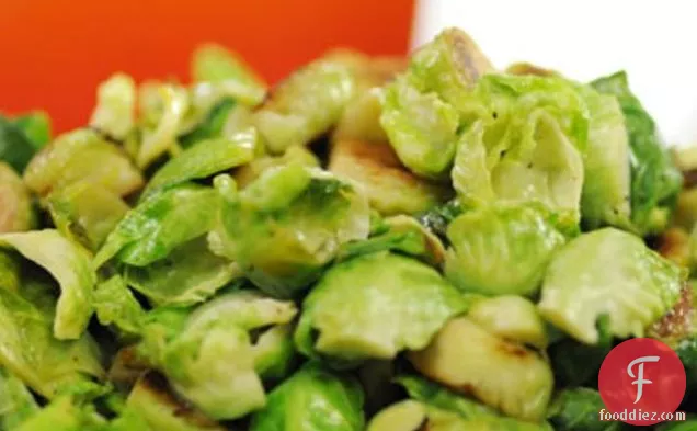 Apple-blistered Brussels Sprouts