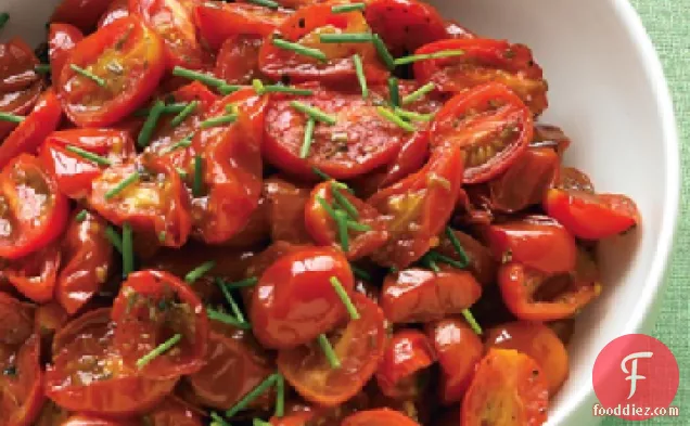Oven-Roasted Grape Tomatoes with Chives