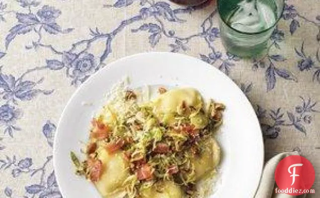Ravioli With Brussels Sprouts And Bacon