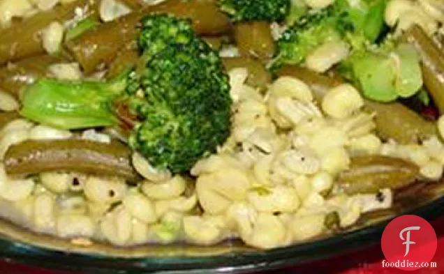 Broccoli, Corn, and Green Bean Saute