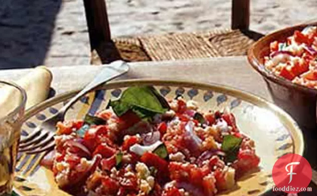 Tomato and Bread Salad with Red Onion