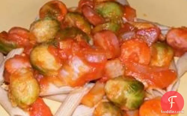 Brussels Sprouts With Franks