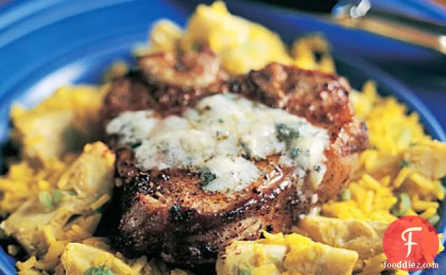 Blue Cheese Veal Chops