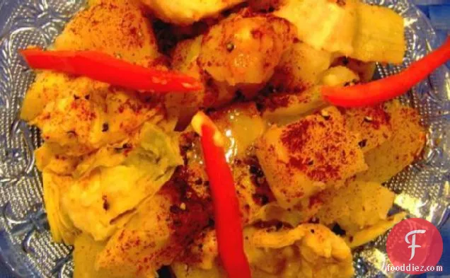 आटिचोक मैश किए हुए आलू