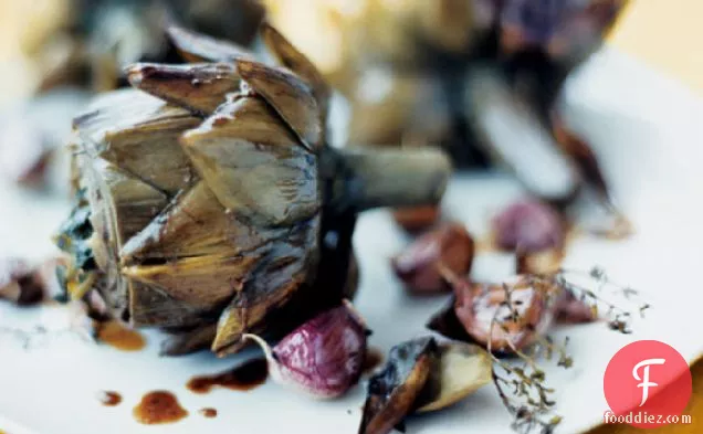 Artichokes with Garlic and Thyme Recipe