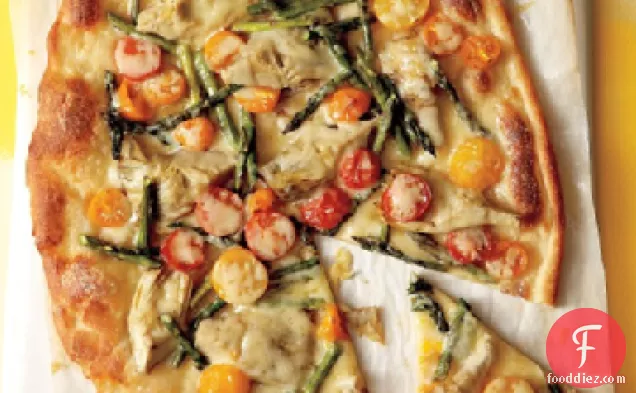 Spring Vegetable Pizzas