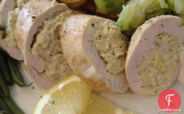 Chicken Breasts Stuffed With Artichokes Lemon and Goats Cheese